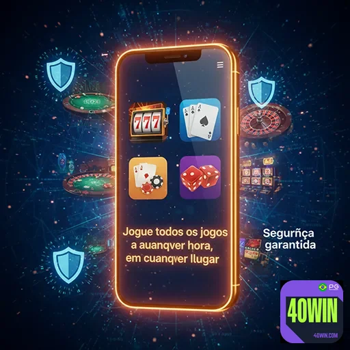 Imagem de celular com jogos de cassino acessíveis para jogabilidade móvel
