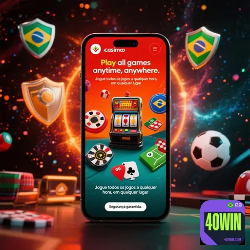 Imagem do aplicativo 40win exibido no site 40win, com interface intuitiva para facilitar suas apostas esportivas.