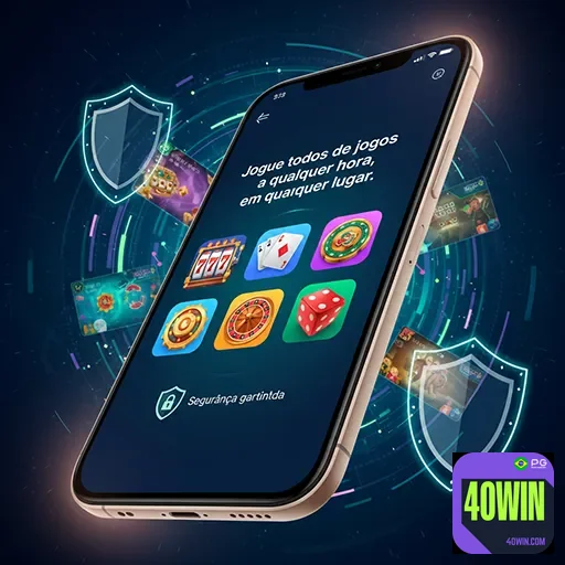 Jogador usando smartphone com jogos de casino em app mobile