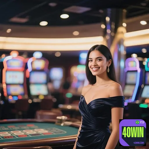Imagem relacionada ao 40win com tema de cassino, destacando o site 40win para jogos e apostas.